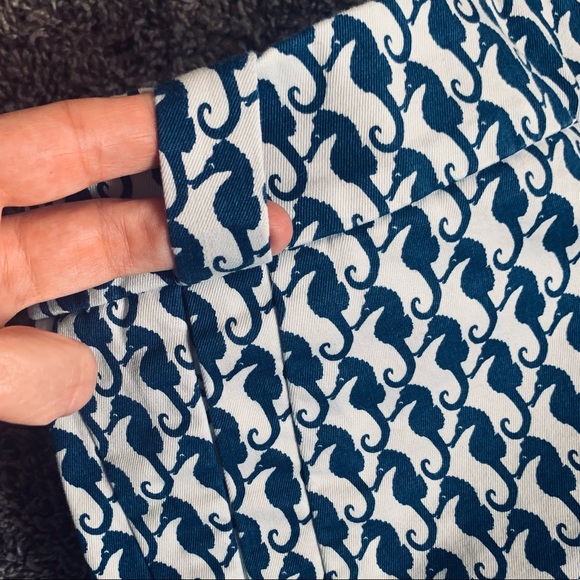 J Crew Seahorse Pattern Shorts sz 0 - Picture 4 of 11
